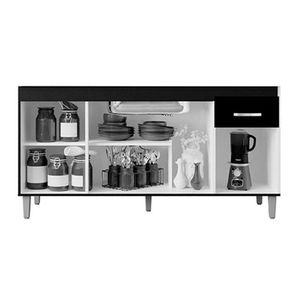 Balcão De Pia Gabriela 150 Cm Cinza Fosco - Ajl