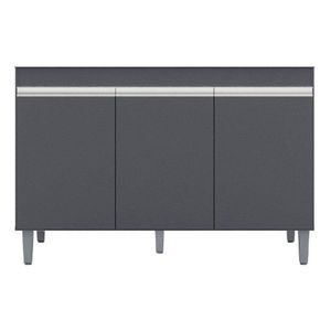 Balcão De Pia Manu 120 Cm Cinza Fosco - Ajl