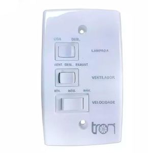 Ventilador De Teto Tron 3 Pás Em Mdf Marbela 3 Velocidades - Branco, Pás Verniz 220v