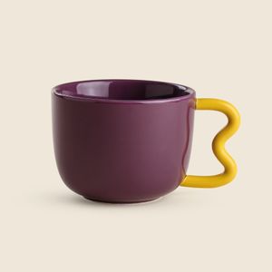 Caneca Hay Porcelana  Roxo e Amarelo 400ml - EASY LIFE