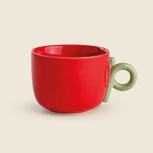 Caneca Hay Porcelana Vermelho e Verde 400ml - EASY LIFE