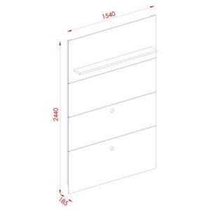Estante Home Theater Com Bancada Suspensa Monte Carlo Calacata Off White - Madetec