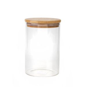 Pote com Tampa de Bambu 800ml - A\CASA