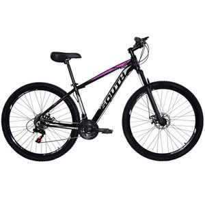 Bicicleta South Bike Alumínio 21 Velocidades Aro 29 Preto, Branco e Rosa Q15530004