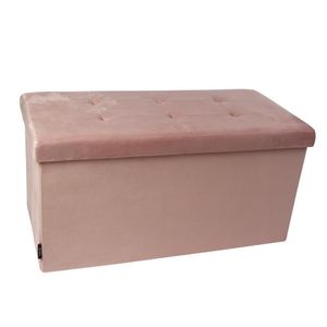 Banco Organizador Microfibra Veludo Rosa G - A\CASA