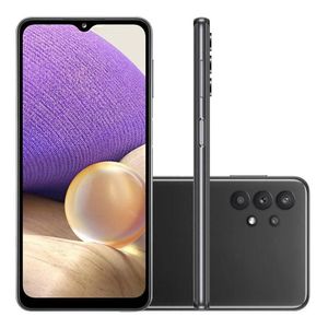 Smartphone Samsung Galaxy A32 128GB Preto Câmera Quadrupla 64MP 4GB RAM Tela 6.4" SM-A325