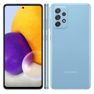 Smartphone Samsung Galaxy A72 Azul Câmera Quádrupla Traseira 128gb de Memória Interna e 6Gb Ram Tela Infinita 6.7"