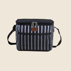 Bolsa Térmica Listrada Preto 5L - A\CASA