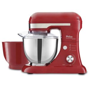 Batedeira Planetária Philco Turbo Double Bowl 600W PBP600V Vermelho e Inox