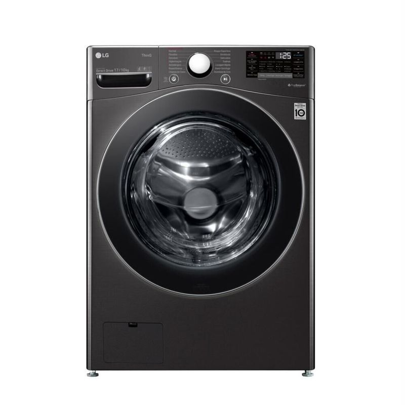 Lava e Seca Smart LG 17kg Aço Escovado Preto com Conectividade Wi-fi ThinQ WD17BV2