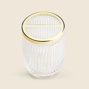 Porta Escova Glass Dourado - A\CASA