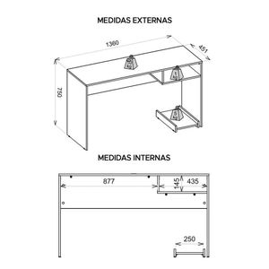 Mesa Gamer Escrivaninha Para Computador Pixel Preto Caemmun