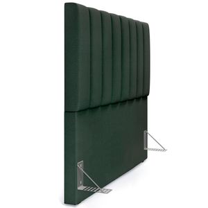 Cabeceira Cama Box Casal 140 Cm Dália W01 Linho Verde Musgo