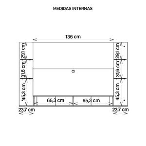 Painel Para Tv Até 55 Polegadas Elite Branco Caemmun