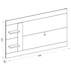 Painel Para Tv 65 Polegadas 2 Prateleiras Discovery Caemmun