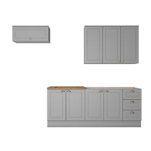 Cozinha Compacta 4 Peças Amy Casa 812 Cinza