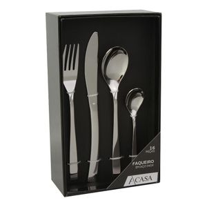 Faqueiro Slim Inox 16 Peças - A\CASA