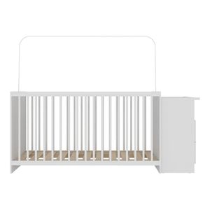 Berço Cômoda C/ Colchão Incluso Meu Bebê Multimóveis Branco
