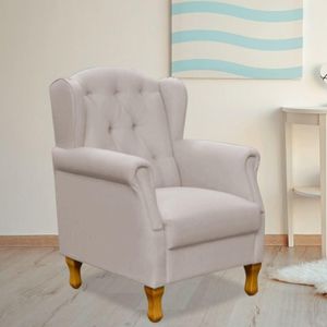 Poltrona Decorativa Para Sala De Estar Yara P02 Linho Bege