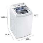 Máquina de Lavar Electrolux 14Kg Branca Essential Care com Cesto Inox LED14