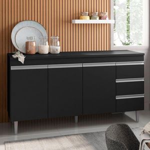 Balcão De Pia Andréia 150 Cm Preto - Ajl