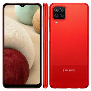 Smartphone Samsung Galaxy A12 Memória Interna 64GB Vermelho Câmera Quadrupla 48MP 4GB de Ram Tela 6.5" SM-A127