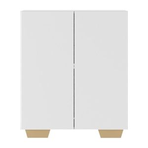 Armário Lavanderia Com 2 Portas Multimóveis Branco/natural