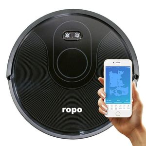 Aspirador Robô Ropo Glass 3 Preto 4 em 1 Bivolt