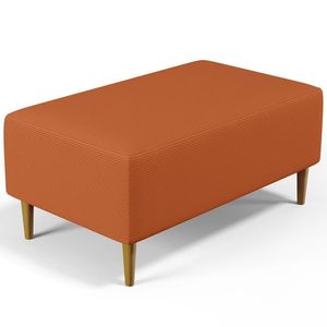 Puff Decorativo Sala De Estar Cléo W01 Pés Palito 90 Cm Tecido Terracota