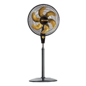 Ventilador de Coluna Mallory Delfos TS+ Preto e Dourado 40cm com 6 Pás