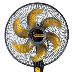 Ventilador de Coluna Mallory Delfos TS+ Preto e Dourado 40cm com 6 Pás