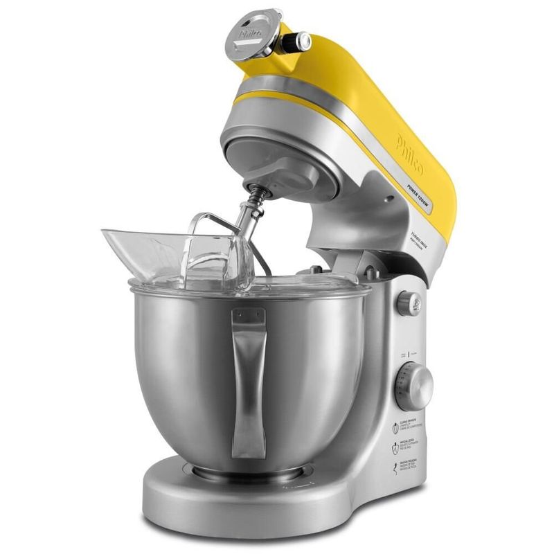 Batedeira Philco Amarela Inox 5L 1200W PBP1200 220v