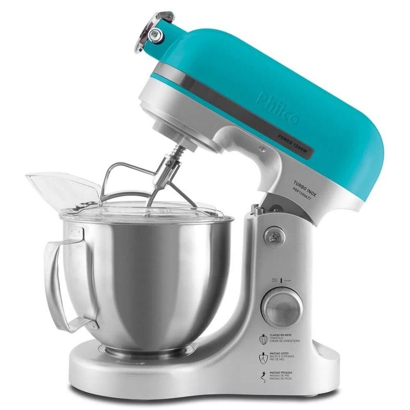 Batedeira Philco Turbo Azul Inox 5L 1200W PBP1200