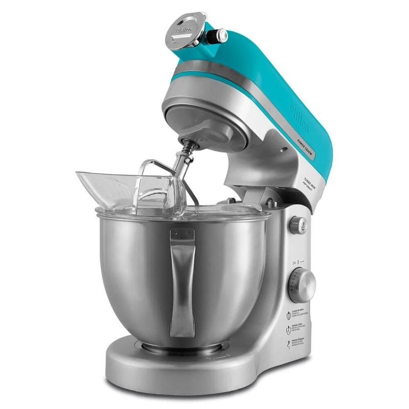 Batedeira Planetária Philco Turbo Azul Inox 5L