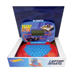 Kit Laptop Infantil Educativo Candide Hot Wheels Bilíngue + 1 Fidget Spinner Sortido