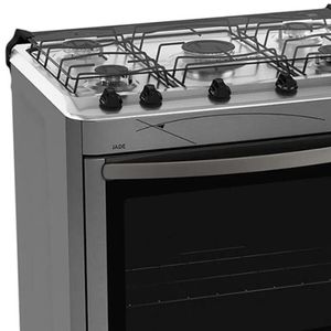 Fogão 5 Bocas de Piso Esmaltec Esmeralda Inox Bivolt