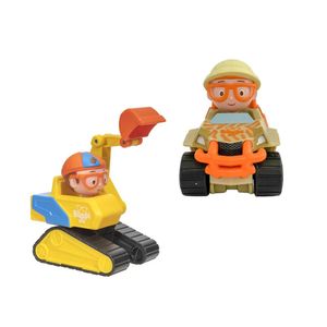 Kit 2 Mini Veículos Blippi - Escavadeira (4121C) + Safari (4121E)