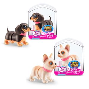 Kit 2 Pets Alive - Booty Shakin’ Pups - Buldog (1201C) + Dachshund (1201D)