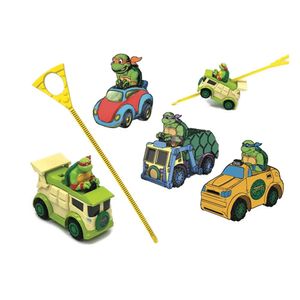 Tartarugas Ninja - Veiculo a Corda Rad Rip Racers - Leonardo