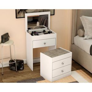 Penteadeira Mb 1011 3 Gavetas Branco - Movelbento