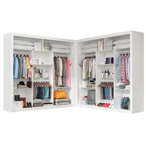 Closet Casal Premium 8 Prateleiras Carioca Móveis Branco