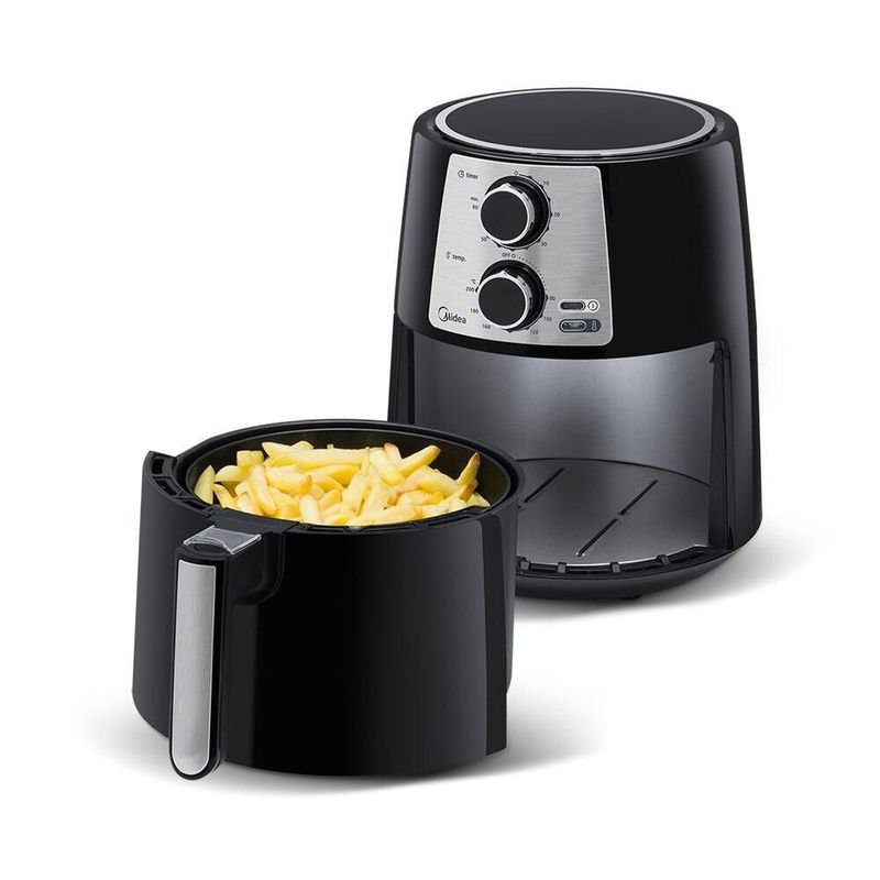 Fritadeira Elétrica Air Fryer Midea 3,5L Preta FRB32 - Angeloni Eletro