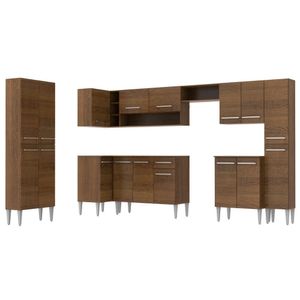 Cozinha Canto Reto Emilly 17 Portas 1 Gaveta Rustic Madesa