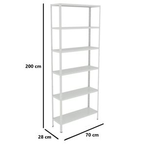 Estante Aço 6 Prateleiras Eaf013 Branco