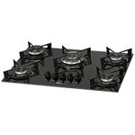 Cooktop Fischer Fit Line 5 Bocas Tripla Chama 26300-57079 Preto Bivolt