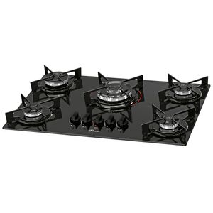 Cooktop Fischer Fit Line 5 Bocas Tripla Chama 26300-57079 Preto Bivolt