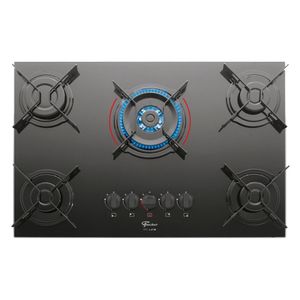 Cooktop Fischer Fit Line 5 Bocas Tripla Chama 26300-57079 Preto Bivolt