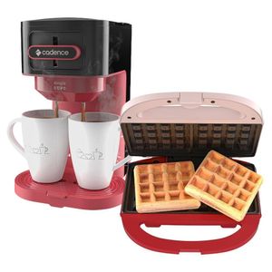 Kit Single Up Cadence Cafeteira E Máquina De Waffles 127V