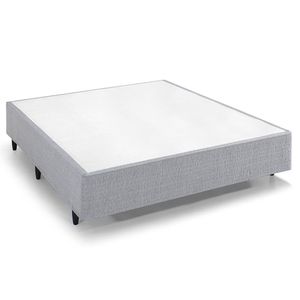 Box Queen Desmontável Herval CORE, tecido Jacquard Cinza, 39x158x198 cm