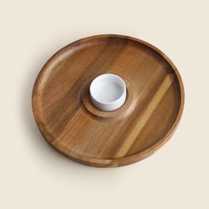 Petisqueira Oregon Acácia 30cm com 2 Peças - A\CASA